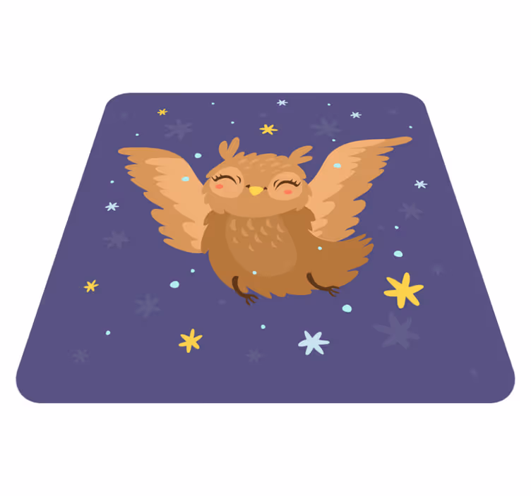 Alții covor de vinil design vesel de bufniță - TenStickers