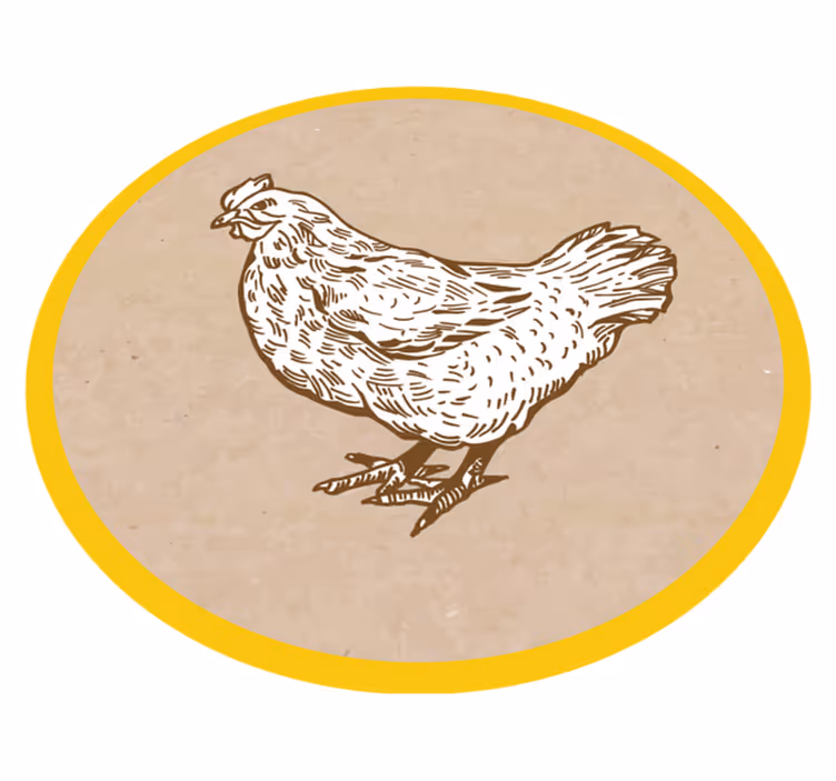 Covor vinil animal ilustrație de pui - TenStickers