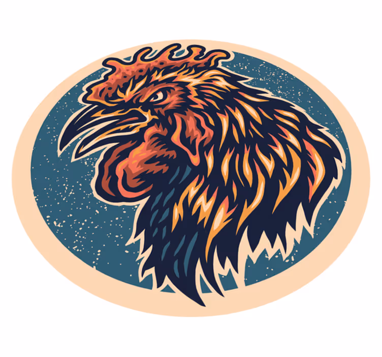 Covor de vinil Adolescenți ilustrație cap de cocoș - TenStickers