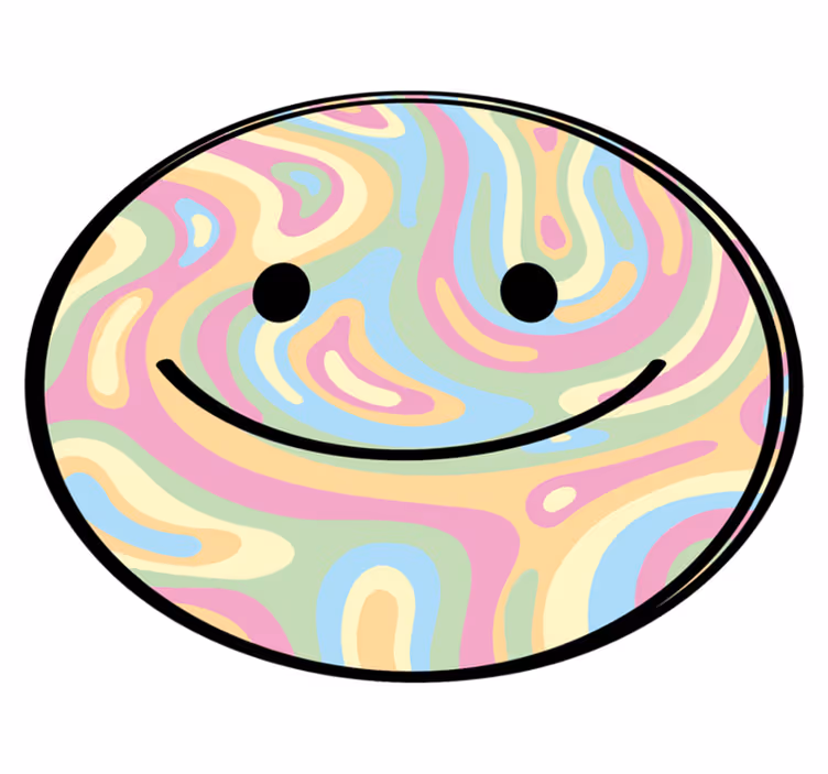 Covor colorat cravată smiley face copii covor de vinil - TenStickers