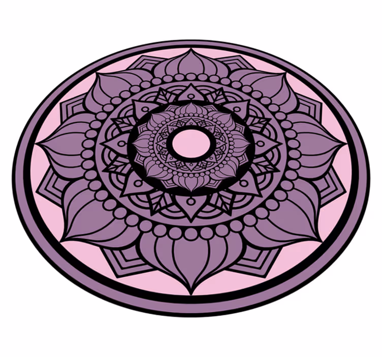 Covor vinil mandala model floral circular - TenStickers