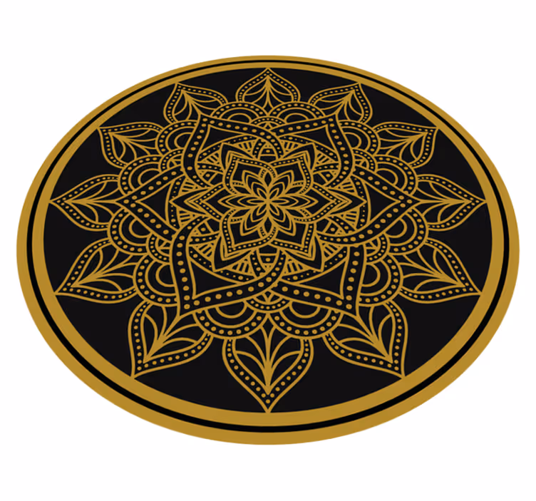 Covor de vinil cu forma de soare auriu - TenStickers