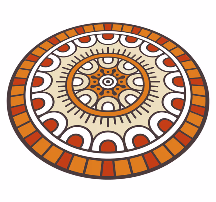 Covor vinil mandala motiv circular - TenStickers