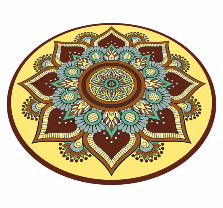 Covor vinil mandala model ornamentat colorat - TenStickers