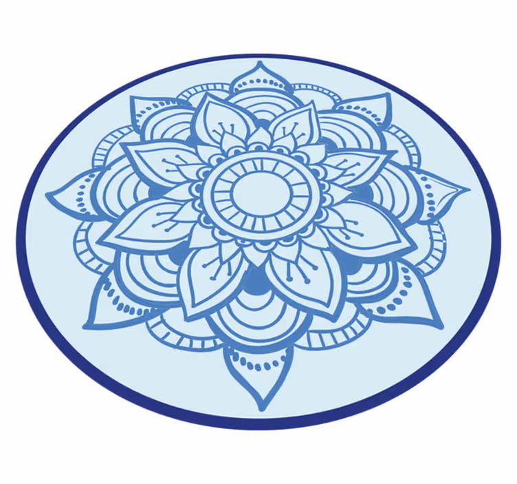 Covor vinil mandala motiv floral complex - TenStickers