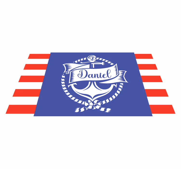 Covor de vinil cu nome proiectarea ancorei nautice - TenStickers