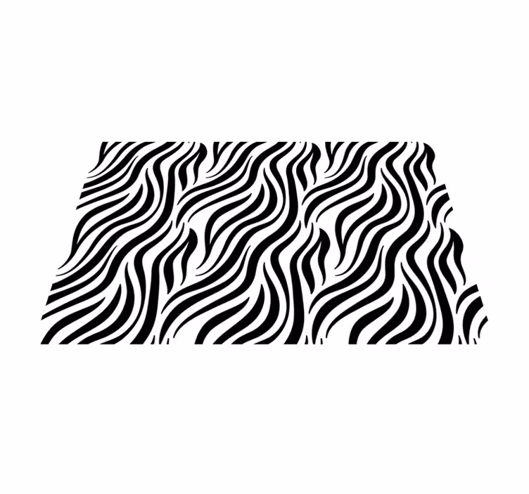 Alb-negru dungi zebra dungi covor - TenStickers