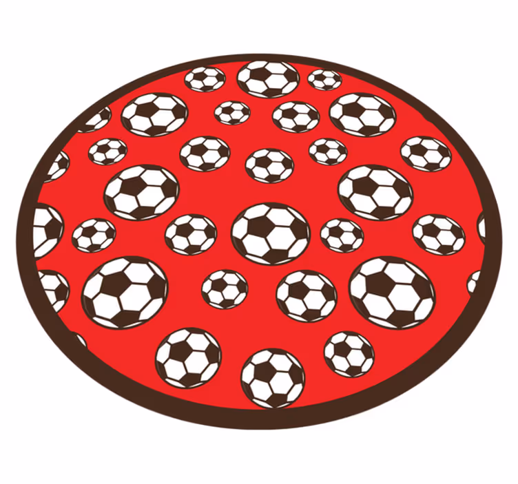 Covor de vinil jocuri motivul mingii de fotbal - TenStickers