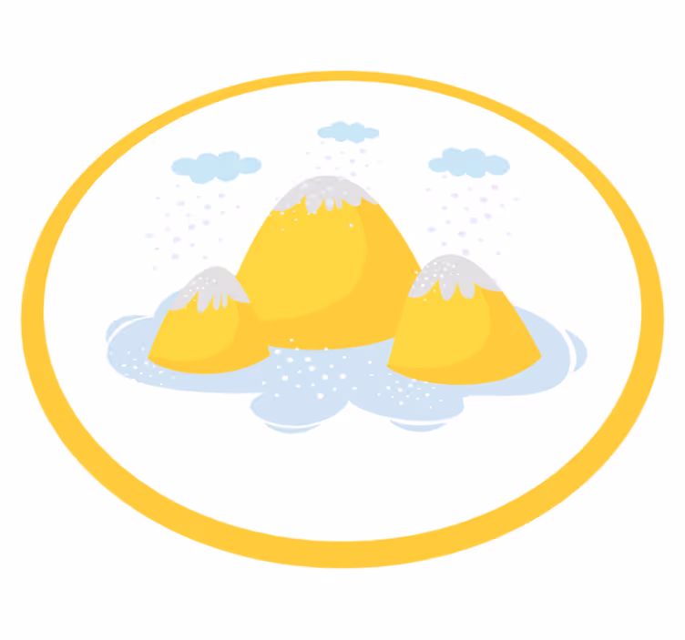 Alții covor de vinil peisaj montan vesel - TenStickers