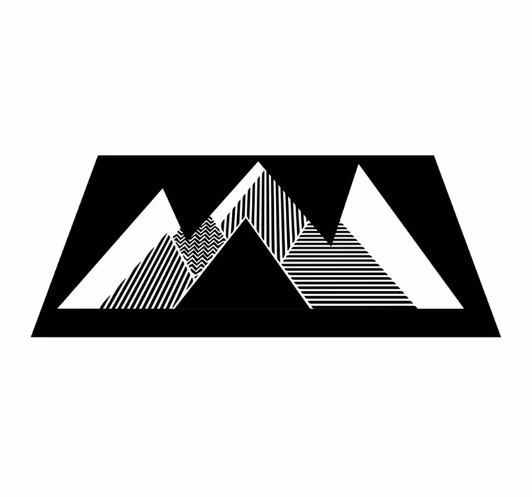 Covor de vinil geometric model elegant în zig-zag - TenStickers