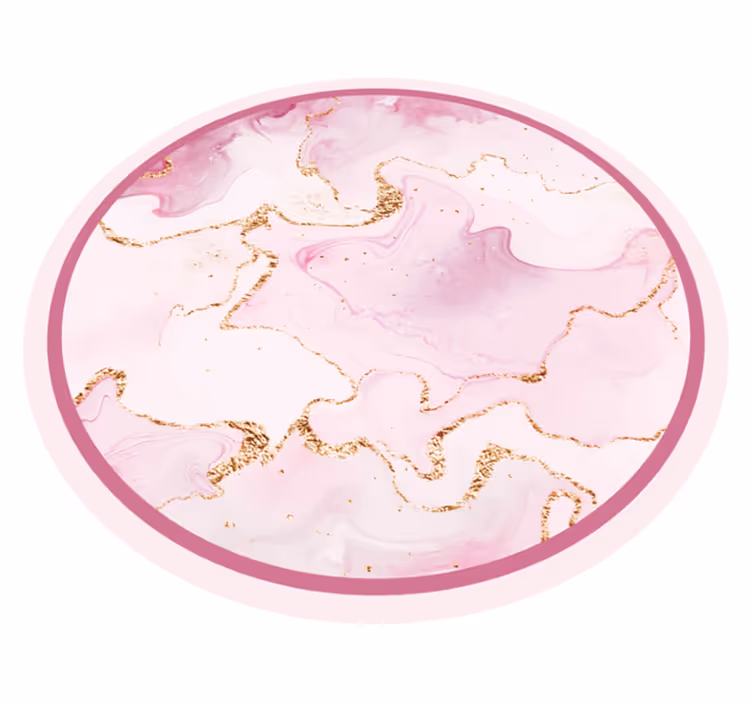 Covor de vinil marmura vârtej roz elegant - TenStickers
