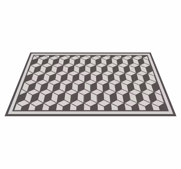 Covor de vinil geometric motiv cubist - TenStickers