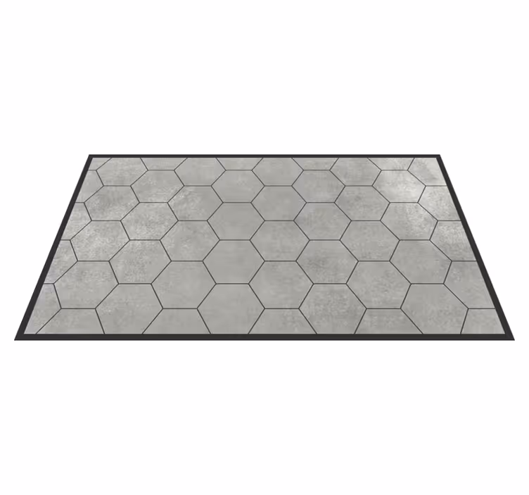 Covor textură hexagonală piatră gri - TenStickers
