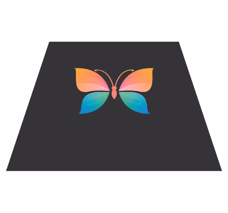 Covor vinil cu aspect de natura concept vibrant de fluture - TenStickers