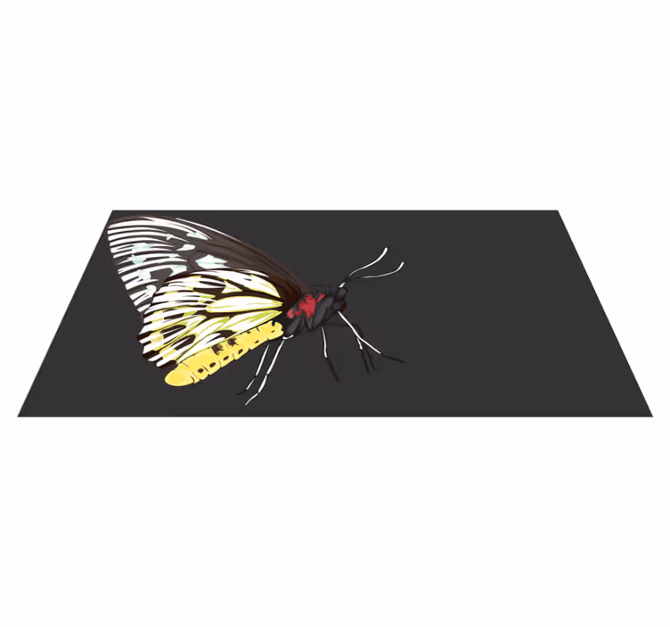 Covor vinil cu aspect de natura imagini cu fluturi - TenStickers