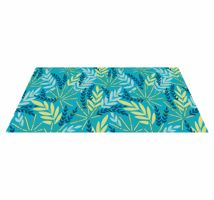 Covor vinil cu aspect de natura paletă tropicală cu frunze - TenStickers