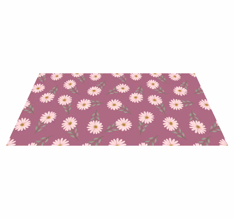 Covor vinil flori și plante set de margarete - TenStickers