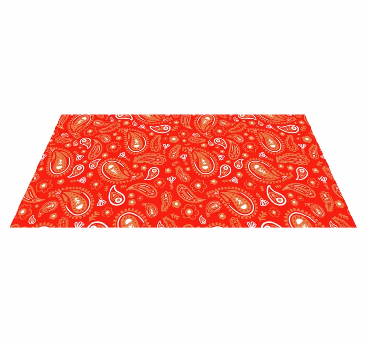 Covor de vinil mozaic imprimeu paisley vibrant - TenStickers
