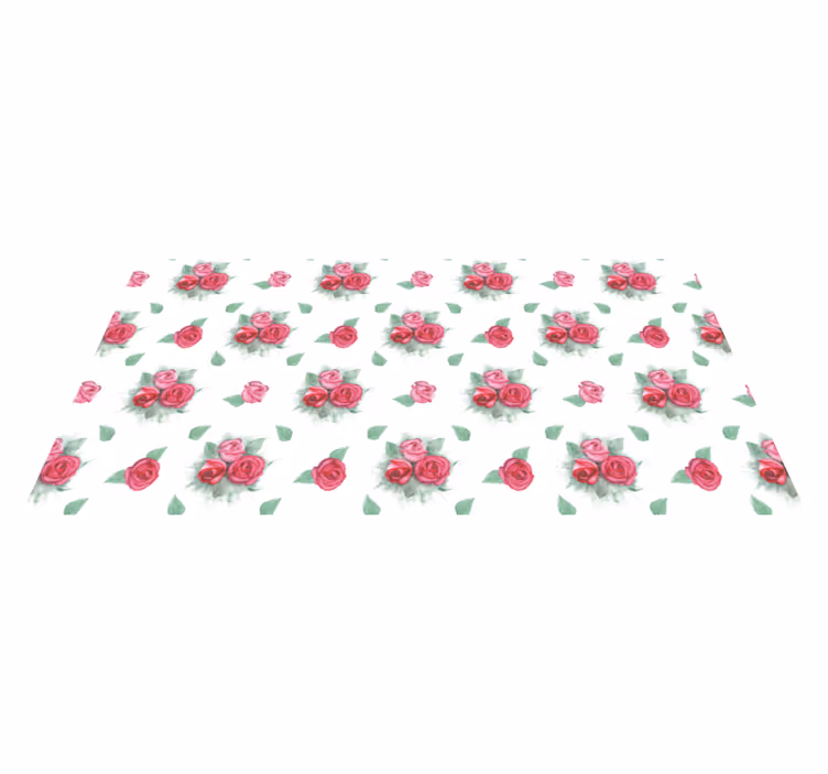Covor vinil flori și plante set de trandafiri - TenStickers