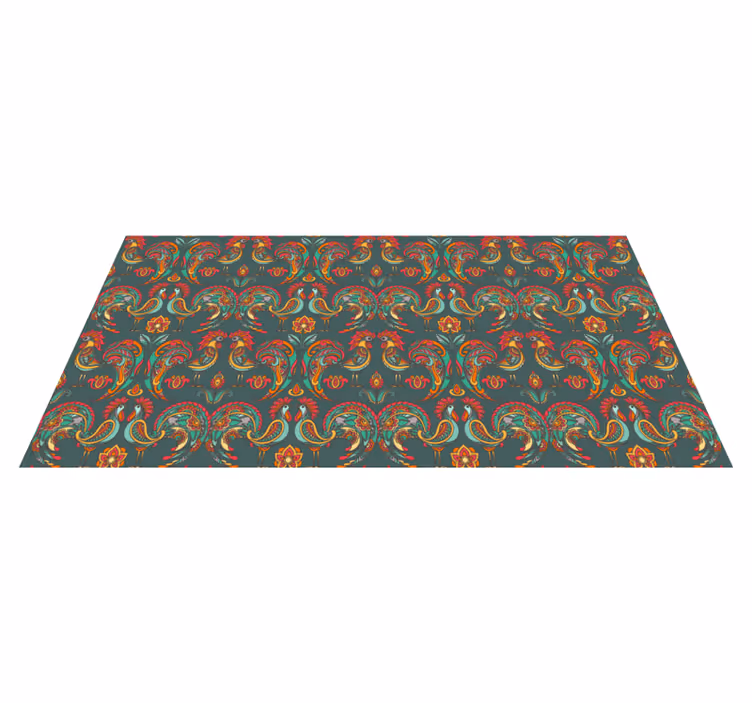 Covor de vinil mozaic motive folclorice colorate - TenStickers