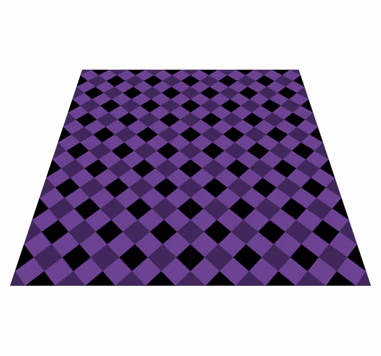 Covor de vinil geometric model în carouri violet - TenStickers