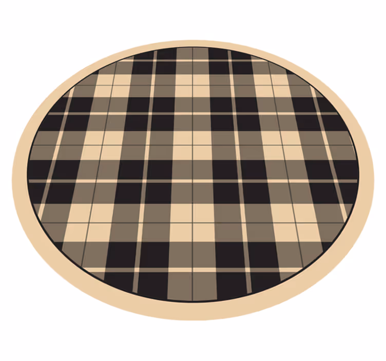 Covoruri vinil rotund configurație în carouri - TenStickers