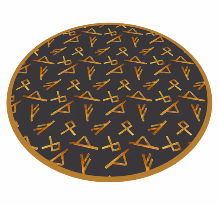 Covor de vinil geometric forme abstracte aurii - TenStickers