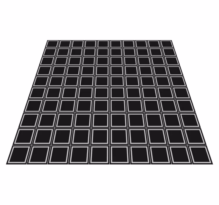 Covor vinil efect de țiglă aranjament geometric pătrat - TenStickers