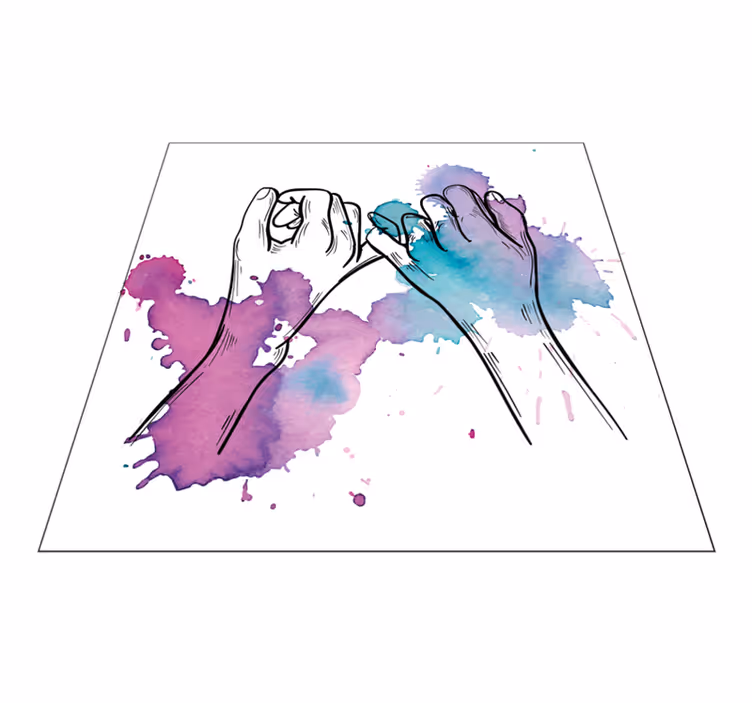 Covor de vinil Adolescenți mâinile mici promisiunea - TenStickers