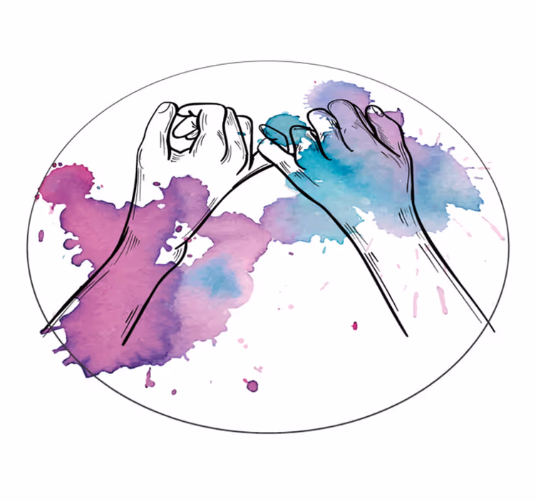 Covor de vinil Adolescenți mâini împletite - TenStickers