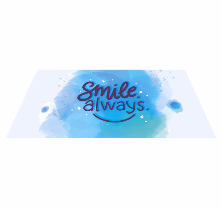Covoare de vinil cu fraze zâmbește mereu - TenStickers