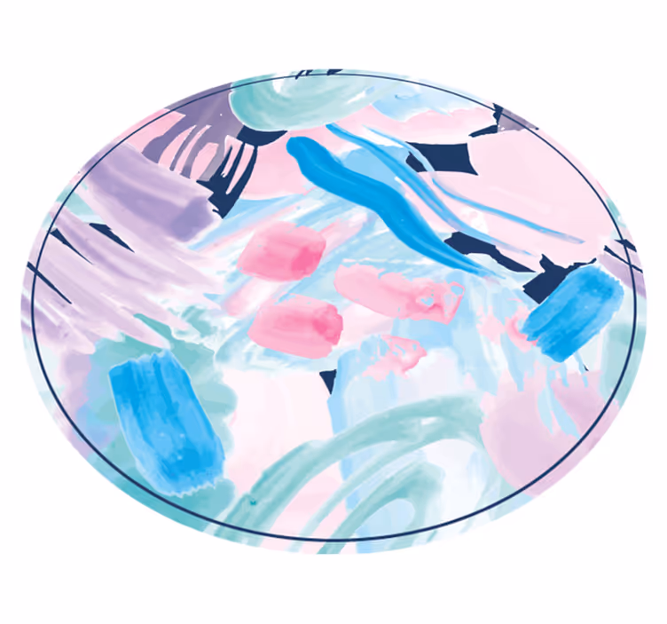 Covor vinil minimalist artă abstractă colorată - TenStickers