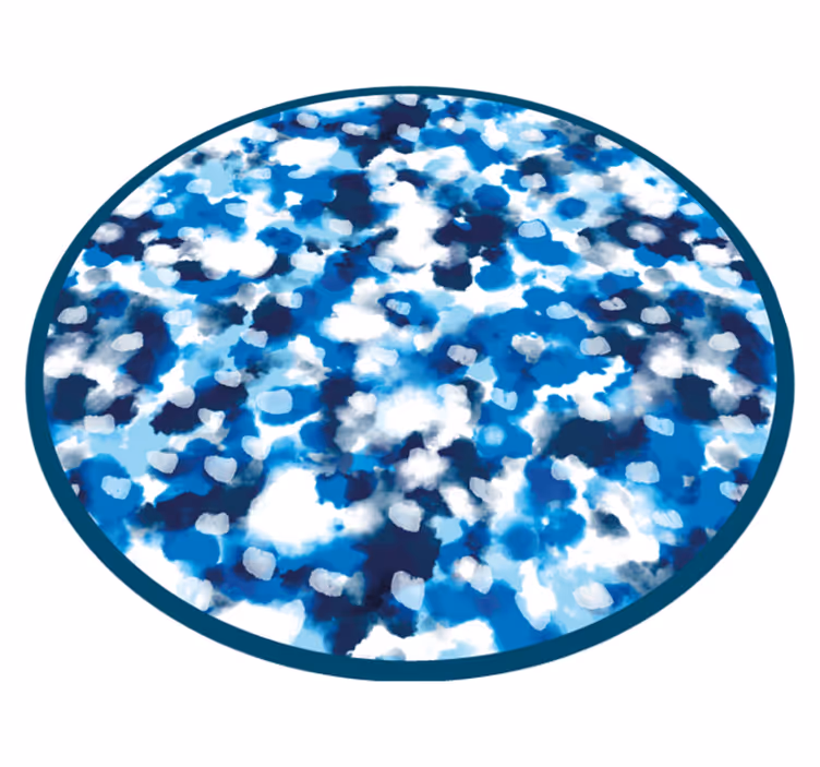 Covor de vinil pentru baie design cu punct albastru - TenStickers