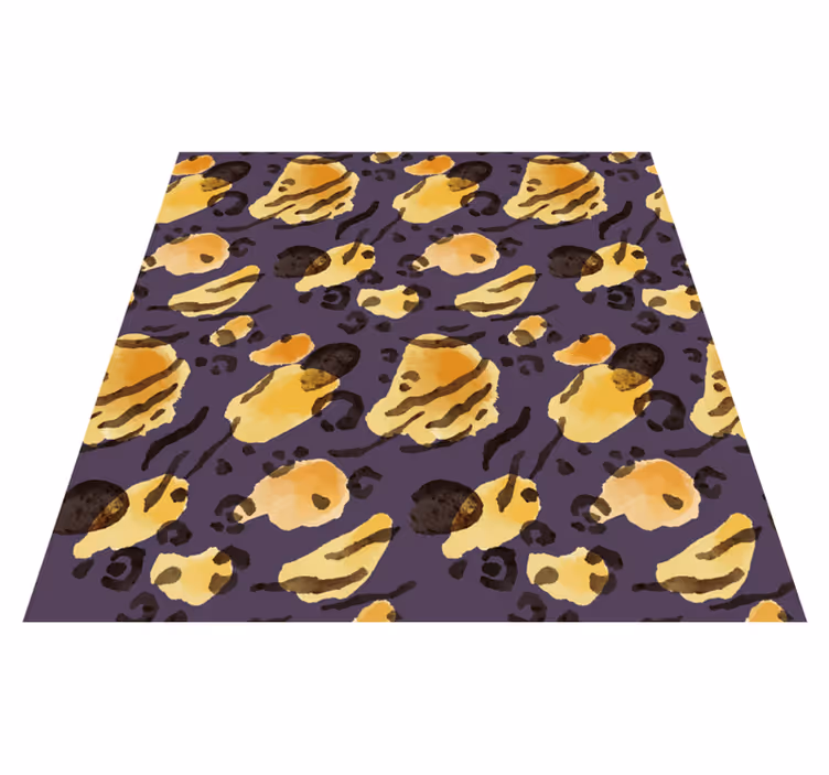 Covor vinil print animalier pete de tigru aquarella - TenStickers