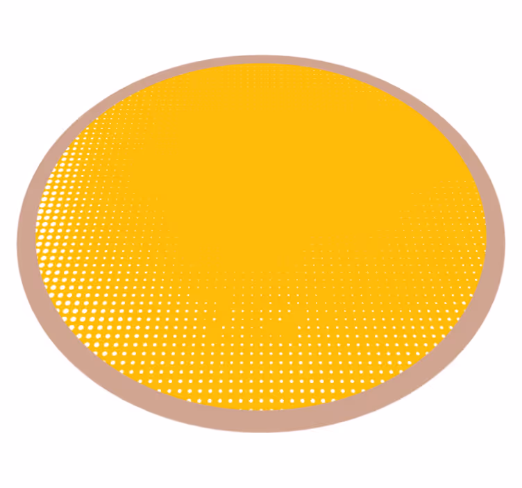 Covor de vinil galben model circular însorit - TenStickers