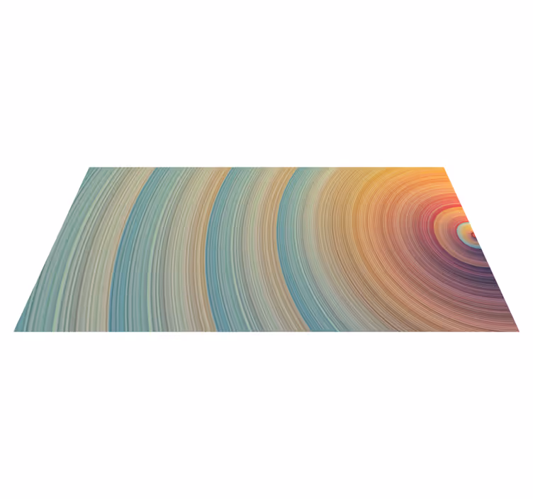 Covor vinil minimalist valuri de culoare spiralate - TenStickers