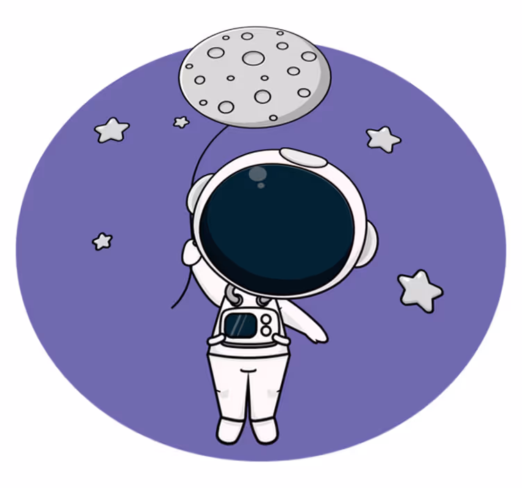 Alții covor de vinil astronaut cu balon - TenStickers