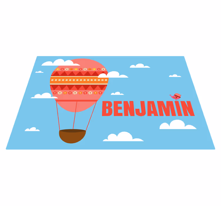 Alții covor de vinil balon roșu cu nume - TenStickers