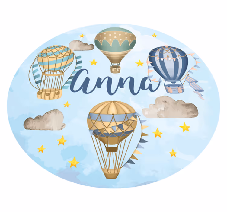 Baloane albastre cu stele mat personalizat - TenStickers