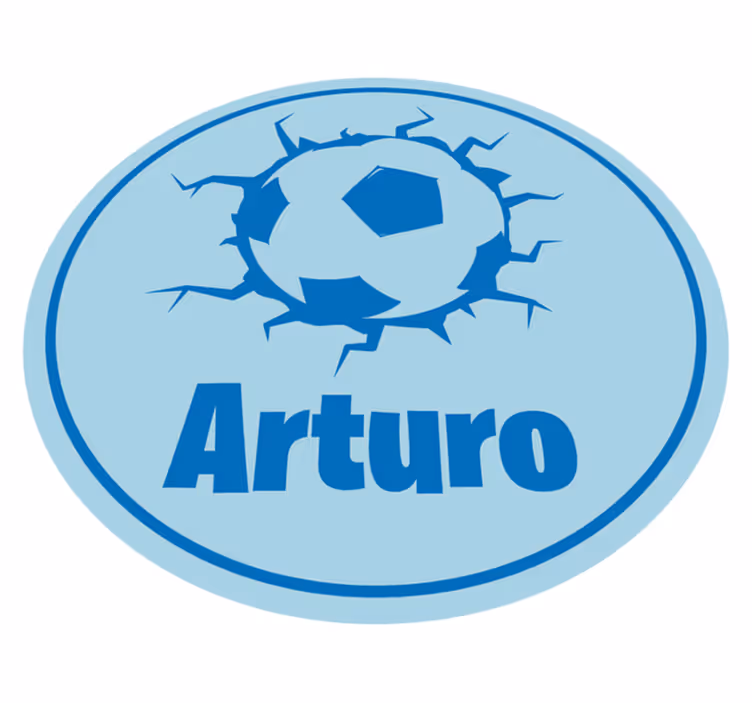 Alții covor de vinil minge de fotbal cu ciocul și nume - TenStickers