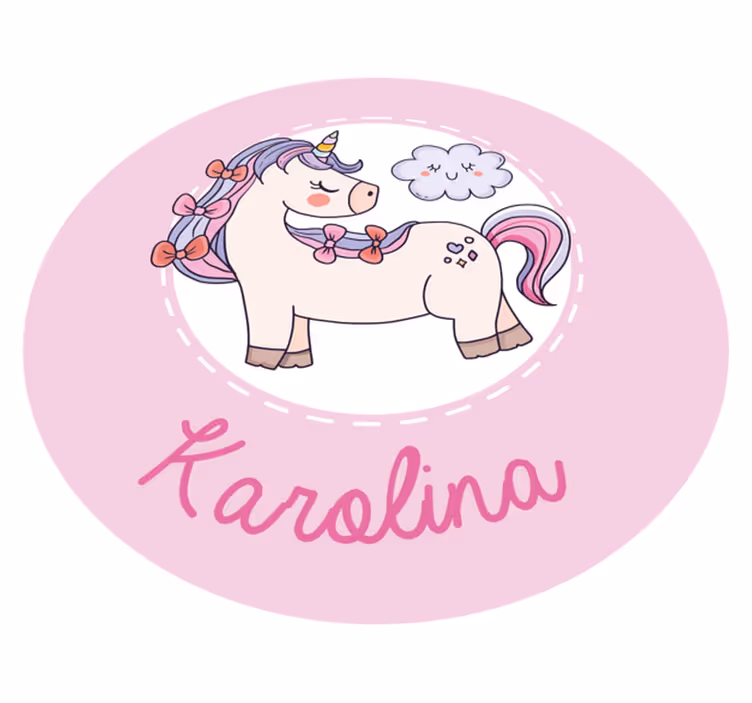 Covor de vinil cu nome unicorn cu nume - TenStickers