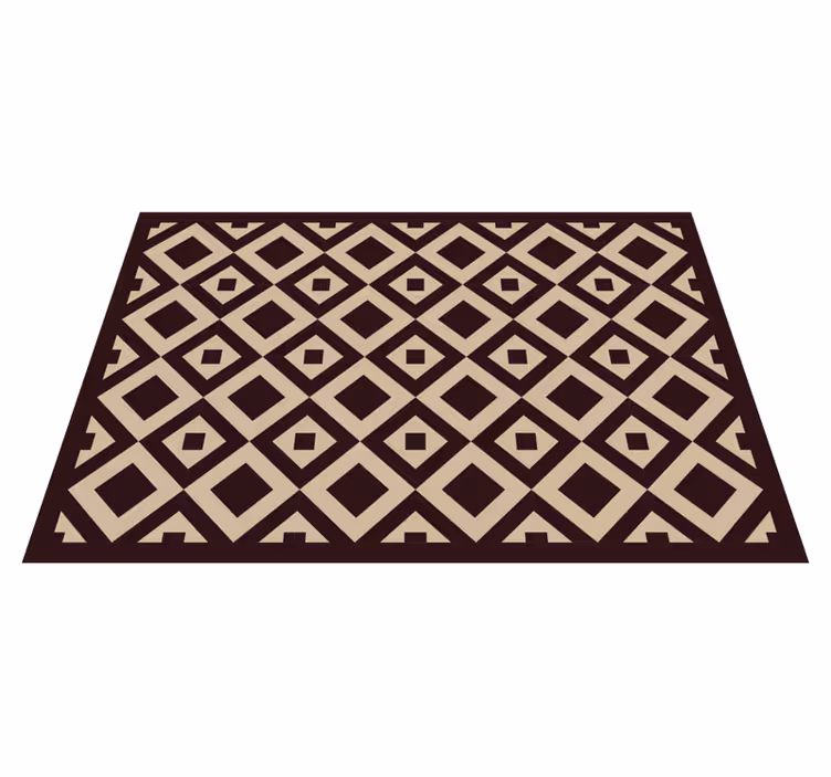 Covor de vinil geometric ilustrație cu model de diamant - TenStickers