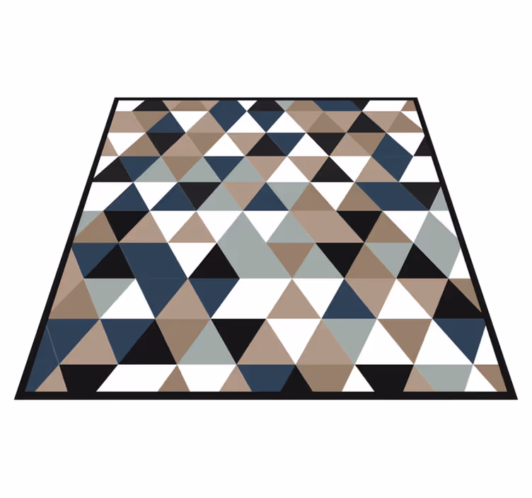 Albastru și negru romburi comandate covor geometric - TenStickers