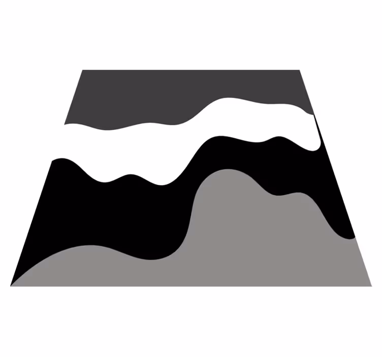 Covor vinil minimalist modele de contrast ondulate - TenStickers