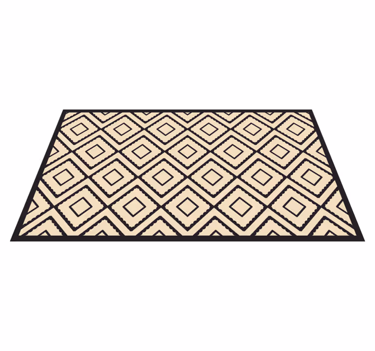 Covor geometric model romburi gri și bej - TenStickers