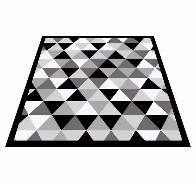 Covoare de design cu triunghiuri albe, gri și negre - TenStickers