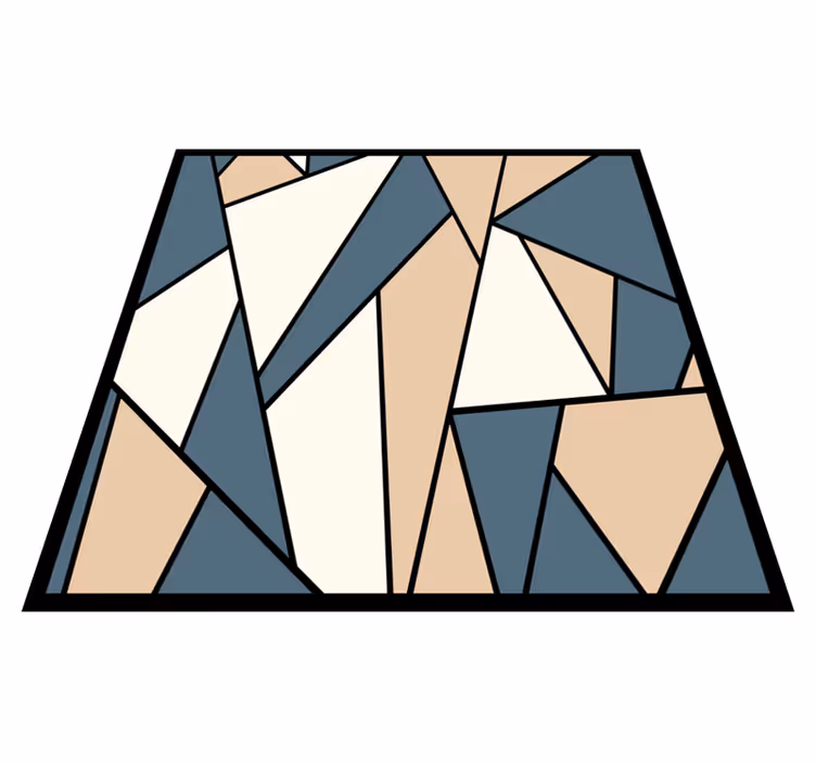 Covor de vinil geometric secțiuni gri și bej - TenStickers