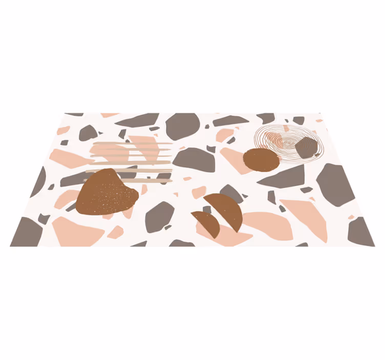 Covor din vinil forme abstracte de terrazzo - TenStickers