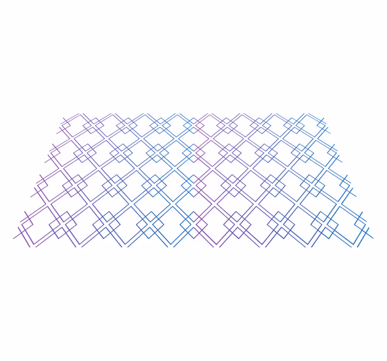 Covor de vinil geometric diamante și linii - TenStickers