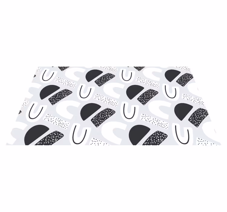 Covor de vinil pepiniere forme abstracte monocrome - TenStickers